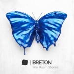 blauer Schmetterling auf Album Cover