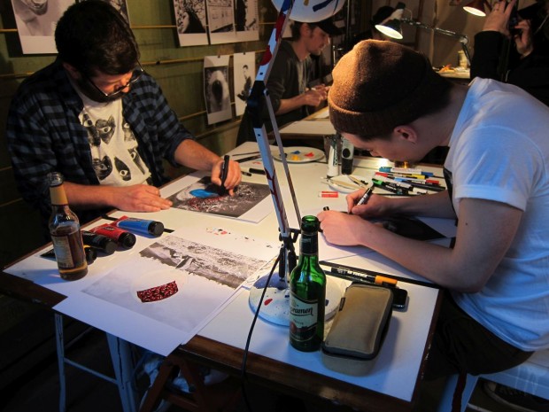 Street Artists bei der Arbeit.