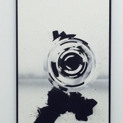 Markus Keibel, BruteForce III, 2014, 110 x 0,64 cm, Tusche und Acryl auf Büttenpapier (c) Markus Keibel, Courtesy Anna Jill Lüpertz Gallery