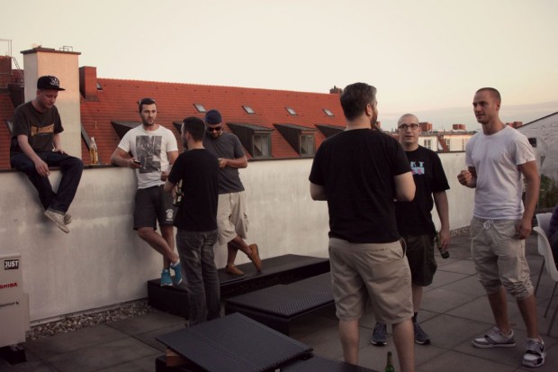 K.I.Z. & Friends Nico, DJ Craft, PTK, Tarek, Yassim, Audio88 und Maxim (v.l.n.r.) (Bild: Sophie Euler)