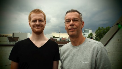 Enno Lenze und Johnny Haeusler bei FluxFM (Foto: Diana Hagenberg)