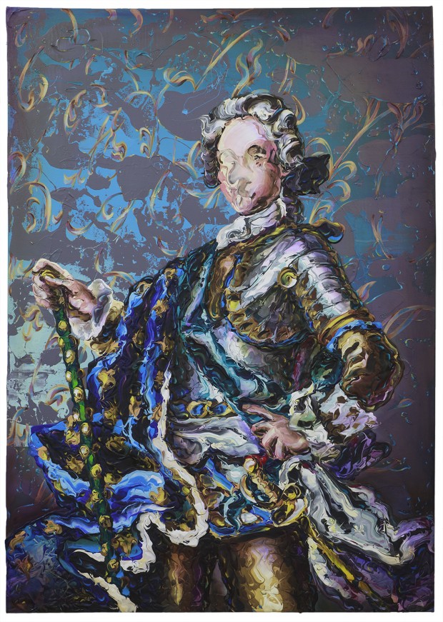 foundation pillar, 2016, Oil & Acrylic on Canvas, 180 x 130cm (Foto: Anna Wasilewski)