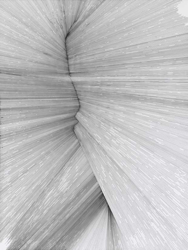 Bettina Krieg, untitled, 2015, pigmentliner on paper, 200x150cm, courtesy the artist