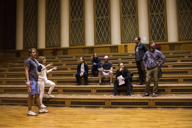 Ryan Olson und Co. bei den ersten Proben im Funkhaus (Foto: Michelberger Music Festival)
