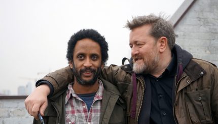 Elbow-Sänger Guy Garvey (r.) und Bassist Pete Turner (Foto: Nina Maul)