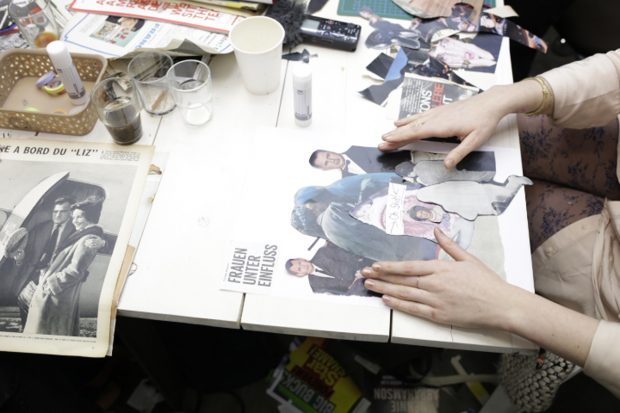 So chaotisch kann ein Collagenbasteltisch aussehen. (Foto: Veronica Jonsson)