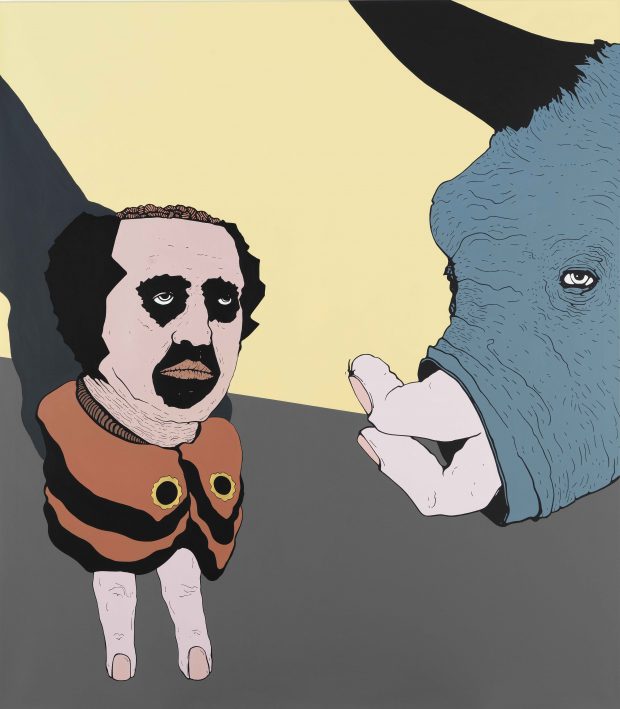Bugra Erols Werk "The residents" (Acrylic on canvas 160x140 cm 2017 ©CHROMA)