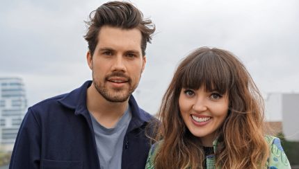 Oh Wonder auf unserer windigen Dachterrasse (Foto: Constanze Kaul)