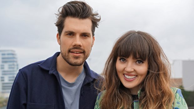 Oh Wonder auf unserer windigen Dachterrasse (Foto: Constanze Kaul)