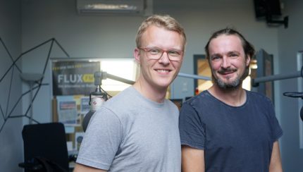 Michal Wisniowski und Winson im FluxFM Studio (Foto: Julia Weidenmüller)