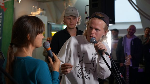 MorningShowcase am Nachmittag mit Kakkmaddafakka, 14. September 2017 in der FluxFM-Redaktion (Foto: Jamal Ali)