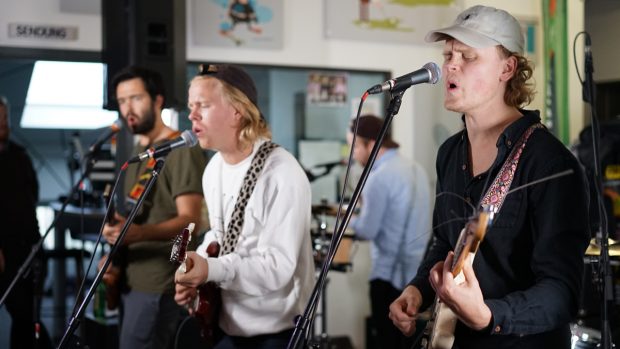 MorningShowcase am Nachmittag mit Kakkmaddafakka, 14. September 2017 in der FluxFM-Redaktion (Foto: Jamal Ali)