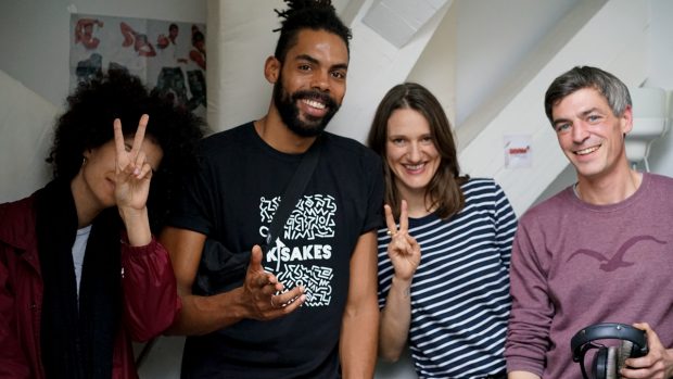 V.l.n.r.: Sarah Farina, Chix, Uta und Klubradio-Host Mathi Weck (Foto: Nina Maul)