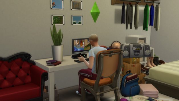 Das Sim-Ich von Nina Maul beim Simsspielen
