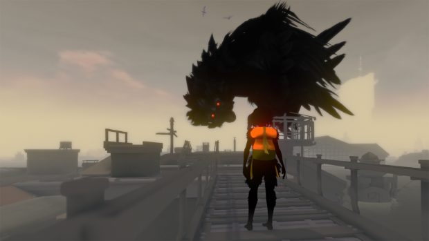 Verschiedene Monster kreuzen dabei ihren Weg - z.B. ein riesiger Rabe. (Screenshot | Quelle: Sea of Solitude; Jo-Mei Games /Electronic Arts)