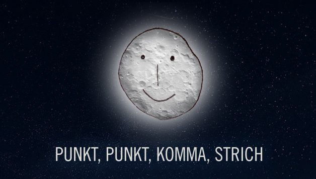Punkt, Punkt, Komma, Strich - Diese Woche dreht sich ausnahmsweise mal alles um den Mond. Zumindest bei FluxFM. (Grafik: Elisabeth Demuth)