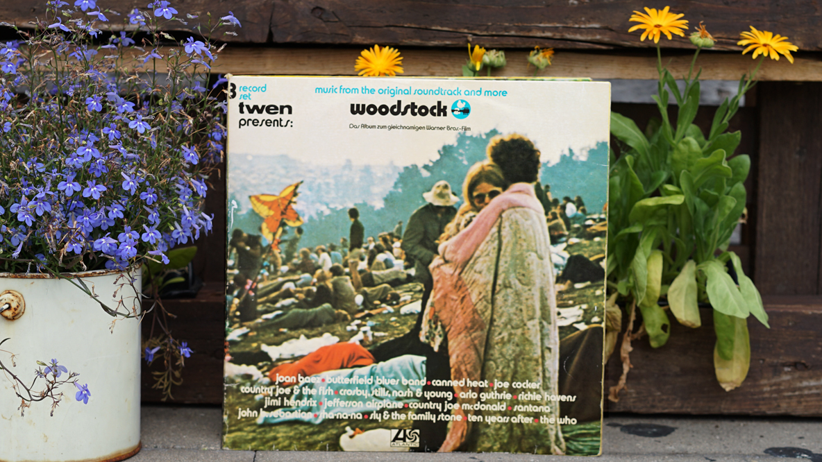 Eine Woodstock Vinyl aus Mathi Wecks Plattenkollektion (Foto: Elisabeth Demuth)