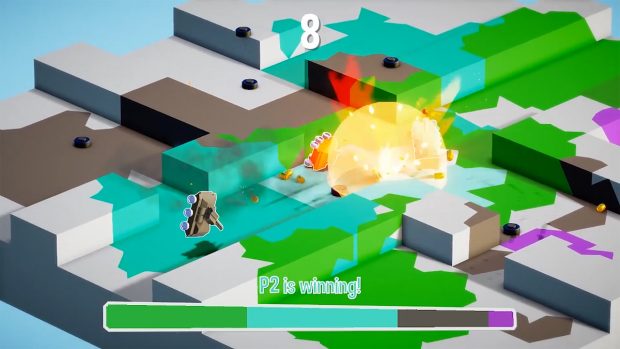 Es gibt jedoch noch viele weitere Spielmodi, die wild durcheinandergewirbelt werden. Darunter zum Beispiel ein Modus in dem ihr die Karte in eurer Farbe einfärben müsst. (Quelle: LeadFollow Games)